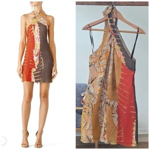 Josie Natori Printed Tribal Halter Dress, Size 6